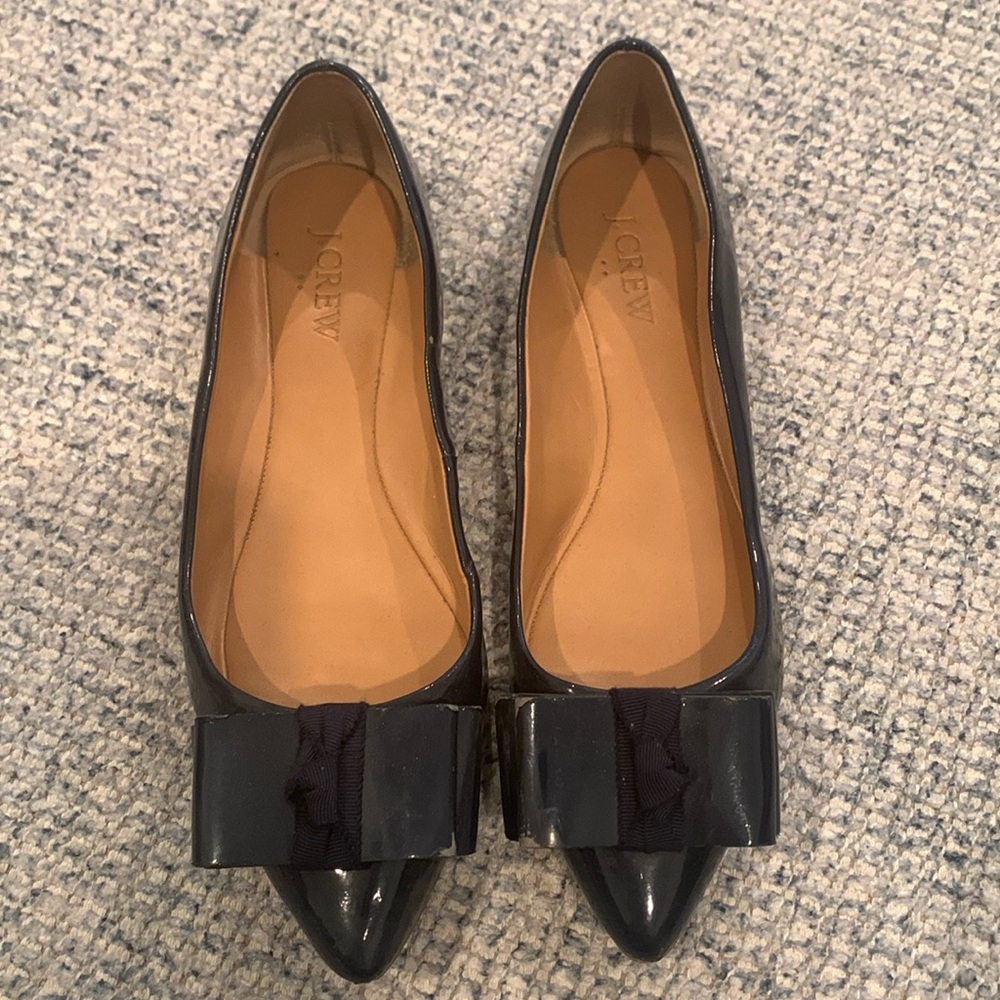 Navy bow flats - JCrew size 6